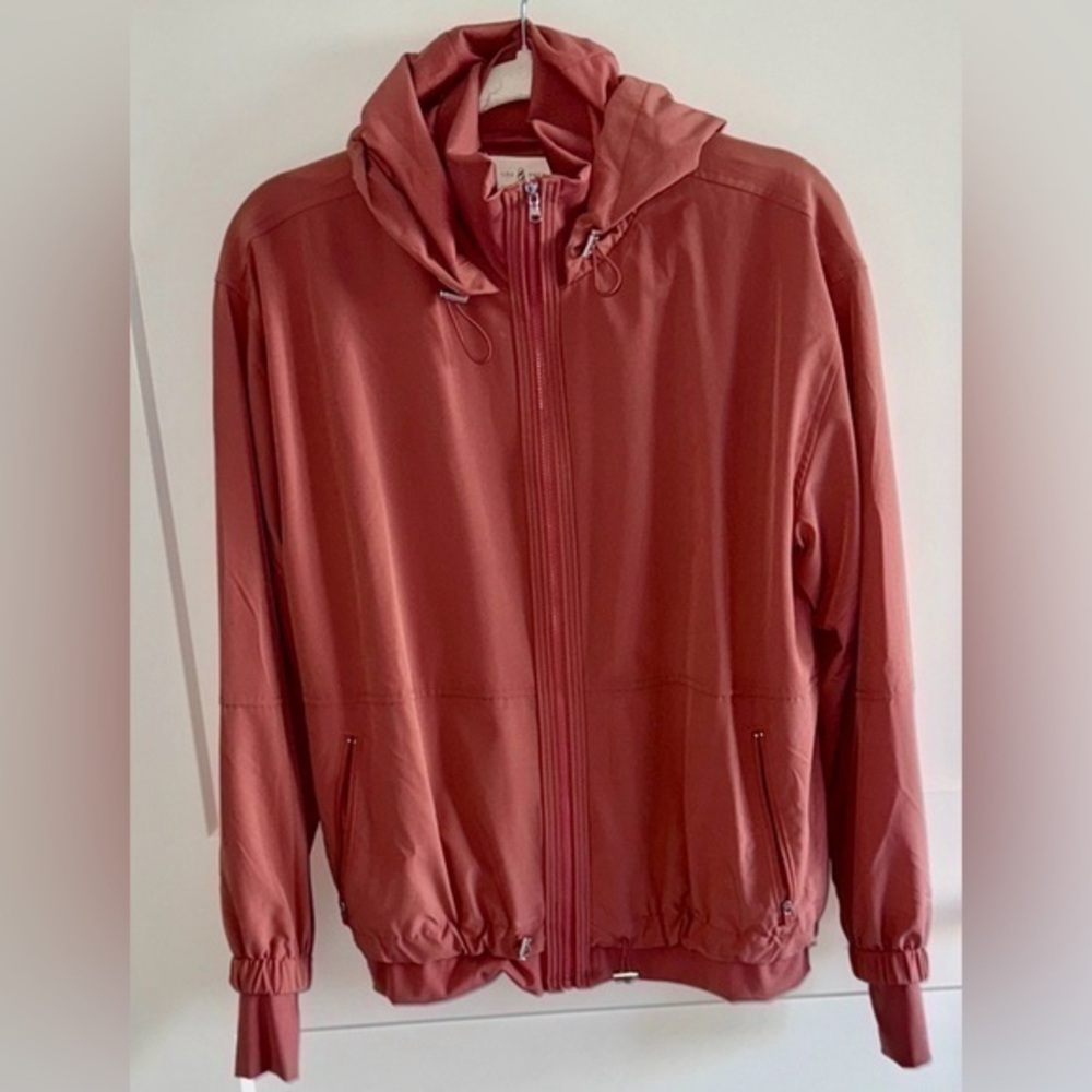 Lou & Grey - Rust mauve Hooded zip up - Small